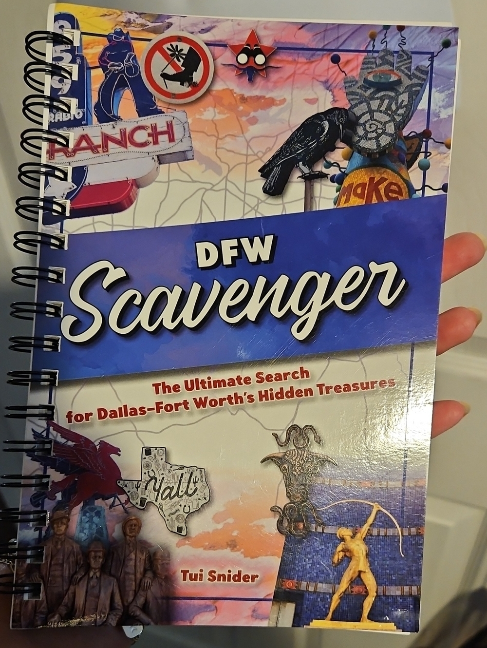 DFW Scavenger Spiral-Bound Guidebook by - Blue/Cream Cover